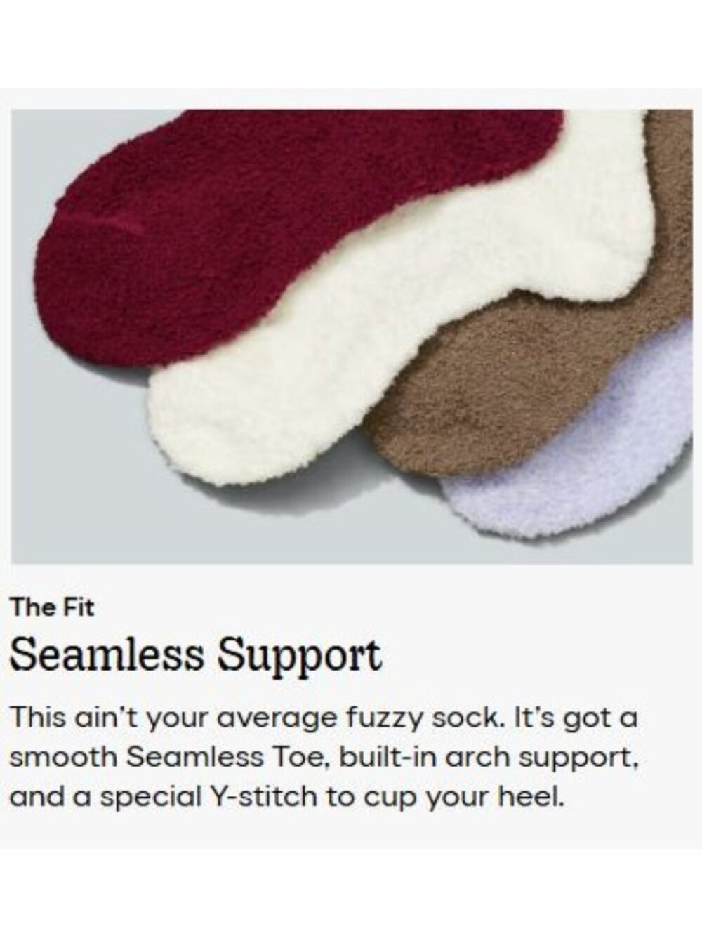 Bombas Fuzzy Socks Gift Box 4-Pack Seamless Toe Arch Support Cozy Crew Women Med - Picture 3 of 3